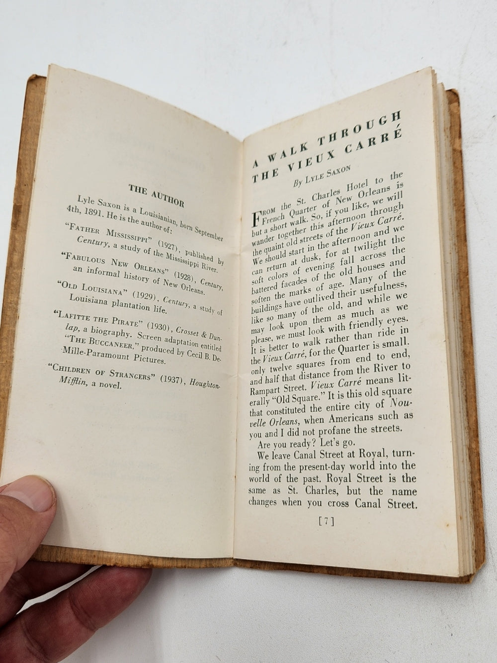 A Walk Through the Vieux Carre' & A Short History of the St. Charles LYLE SAXON