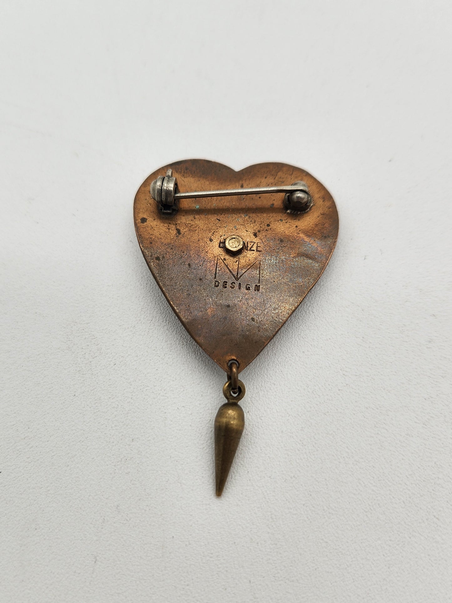 Thomas Mann Techno Romantic Heart Brooch (feather)