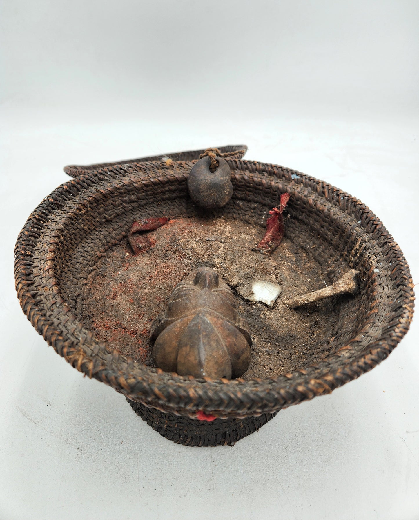 Vintage Cameroon Fang Tribe Fetish Basket