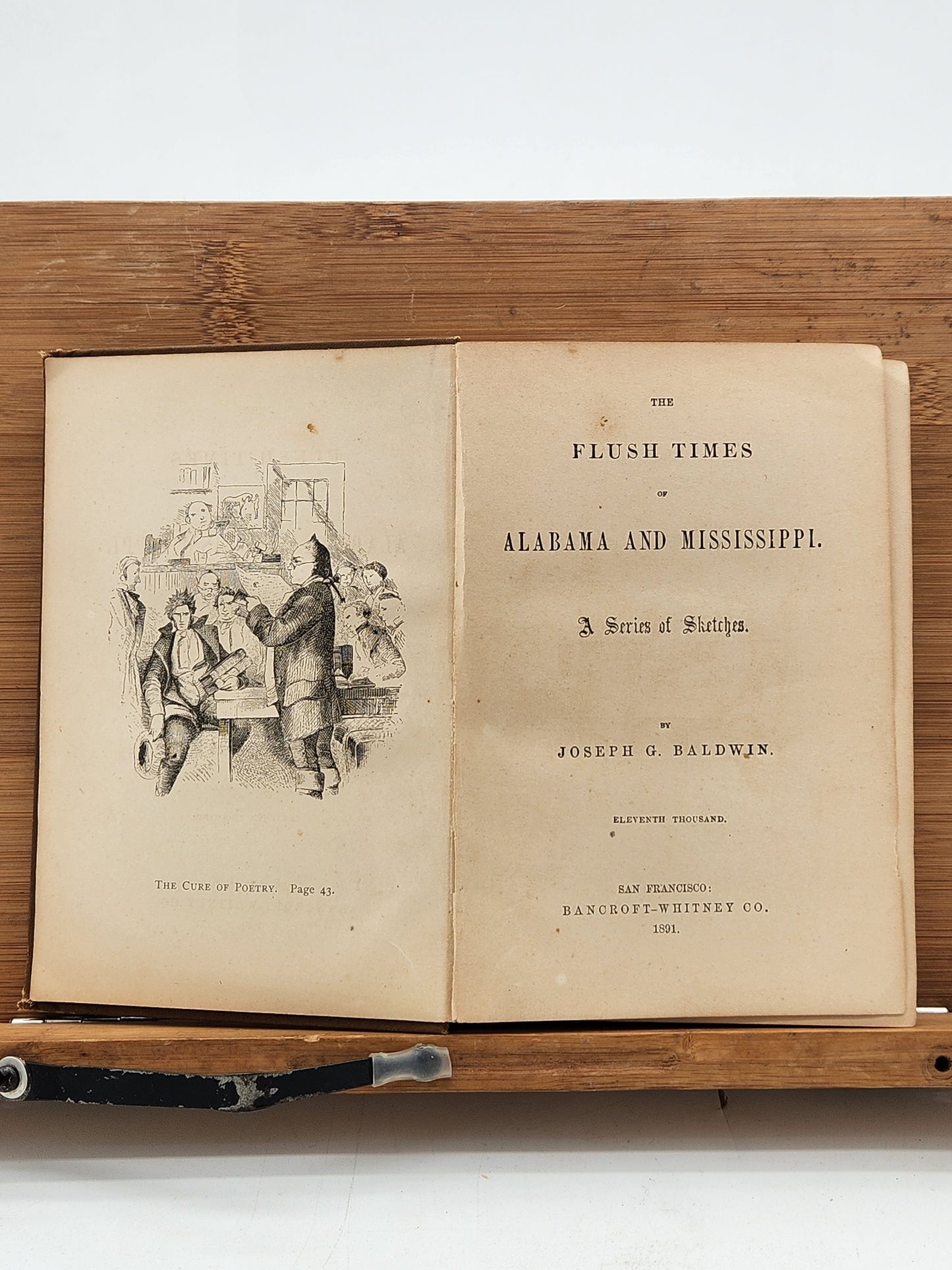 1891 Appleton edition of Sketches of the Flush Times of Alabama, illustrated antebellum Southern humor and frontier life.