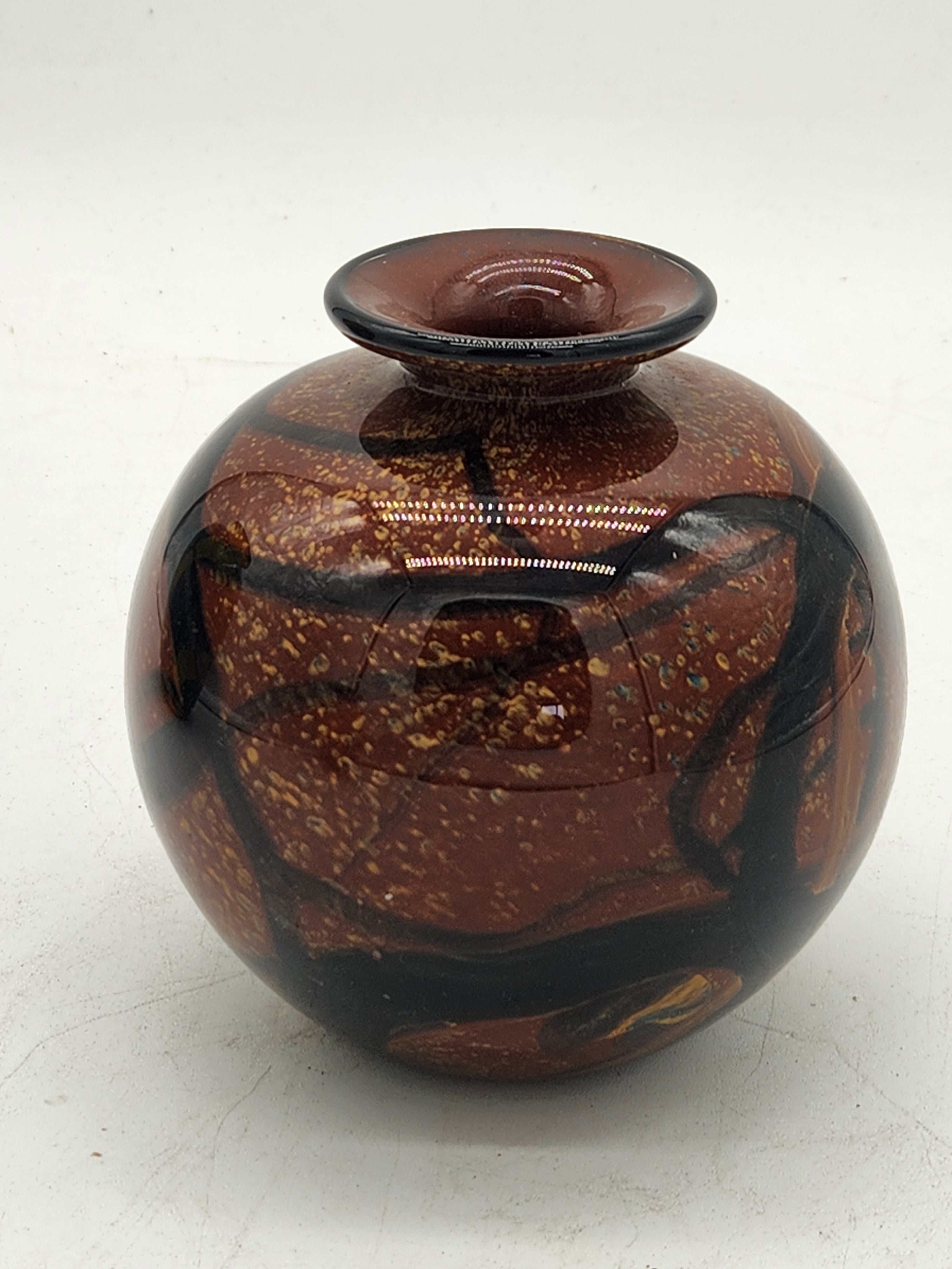 Ioan Nemtoi Signed Studio Art Glass Vase 5