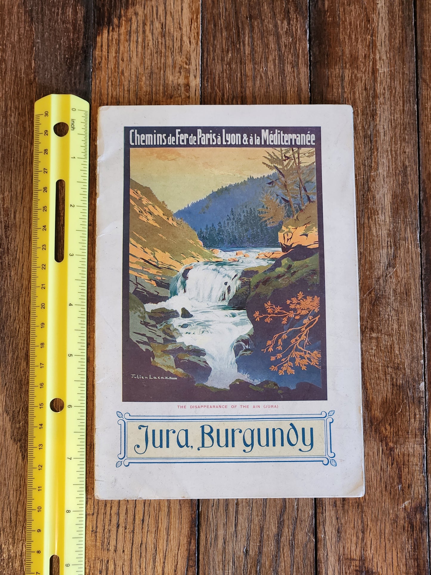 Antique French Railway Travel Brochure Jura Burgundy – Chemins de Fer de Paris à Lyon et à la Méditerranée (PLM) c.1910s-20s