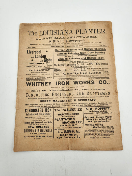 The Louisiana Planter 1896 Vol. XVII No. 20