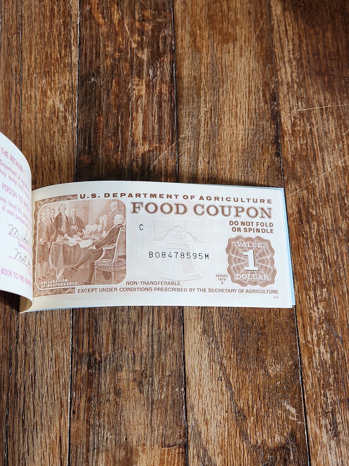 1979 USDA Food Stamp Coupon Booklet $7 Value Complete Unused SNAP Ephemera
