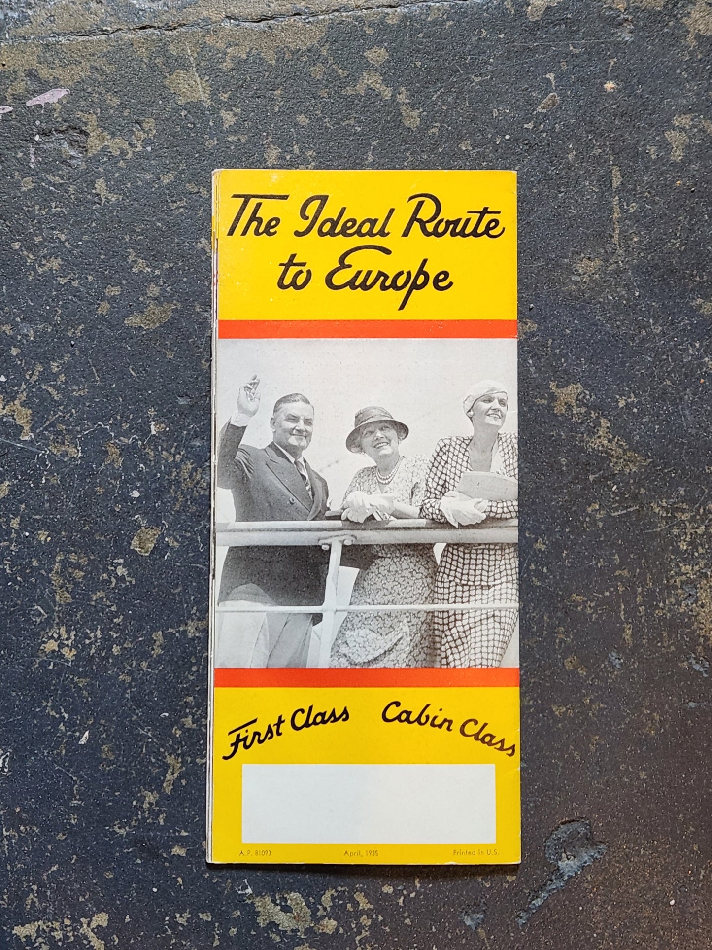 First Class, Cabin Class Anchor Line 1935 Brochure