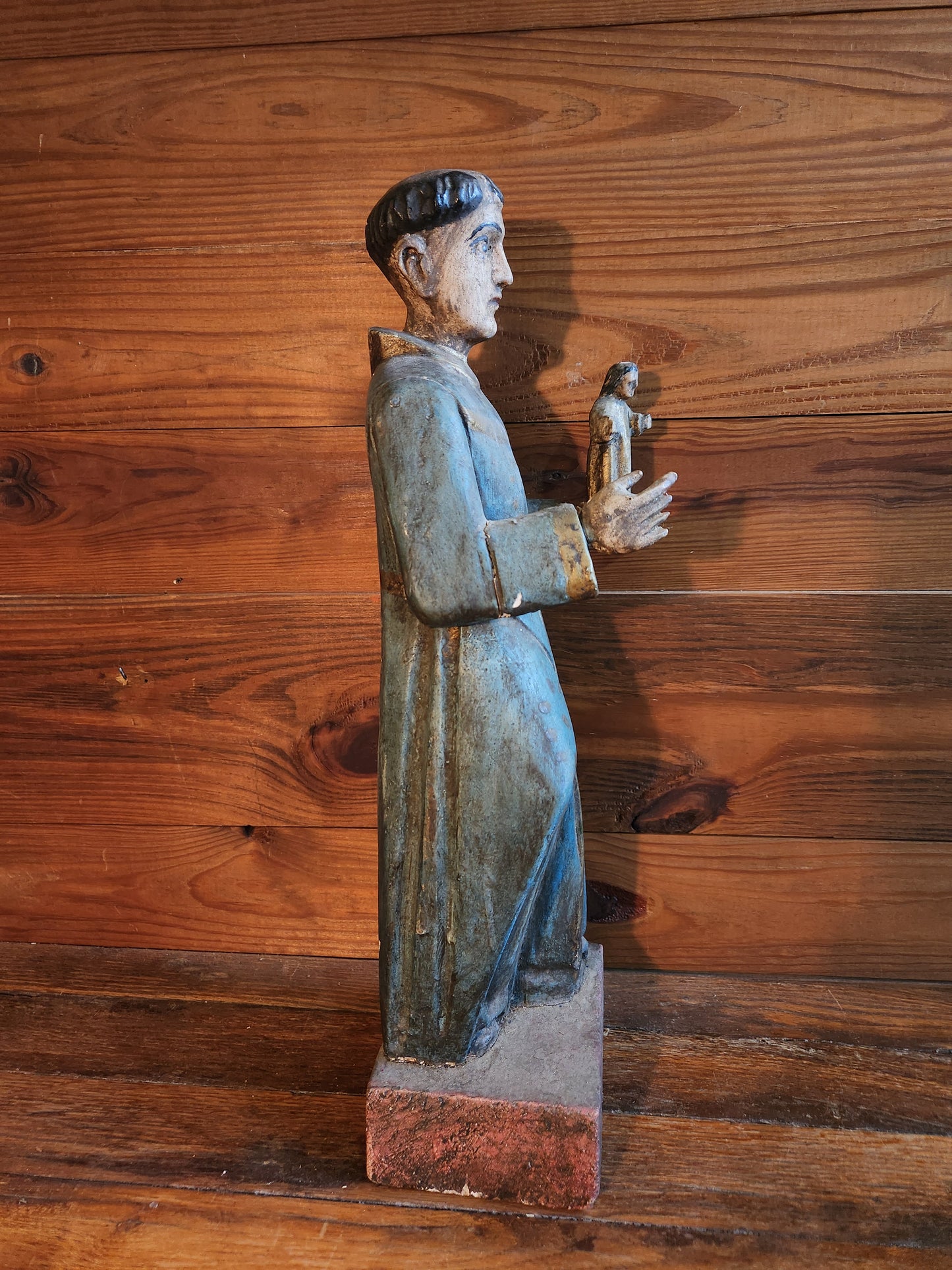 Antique Polychrome Hand Carved Santos