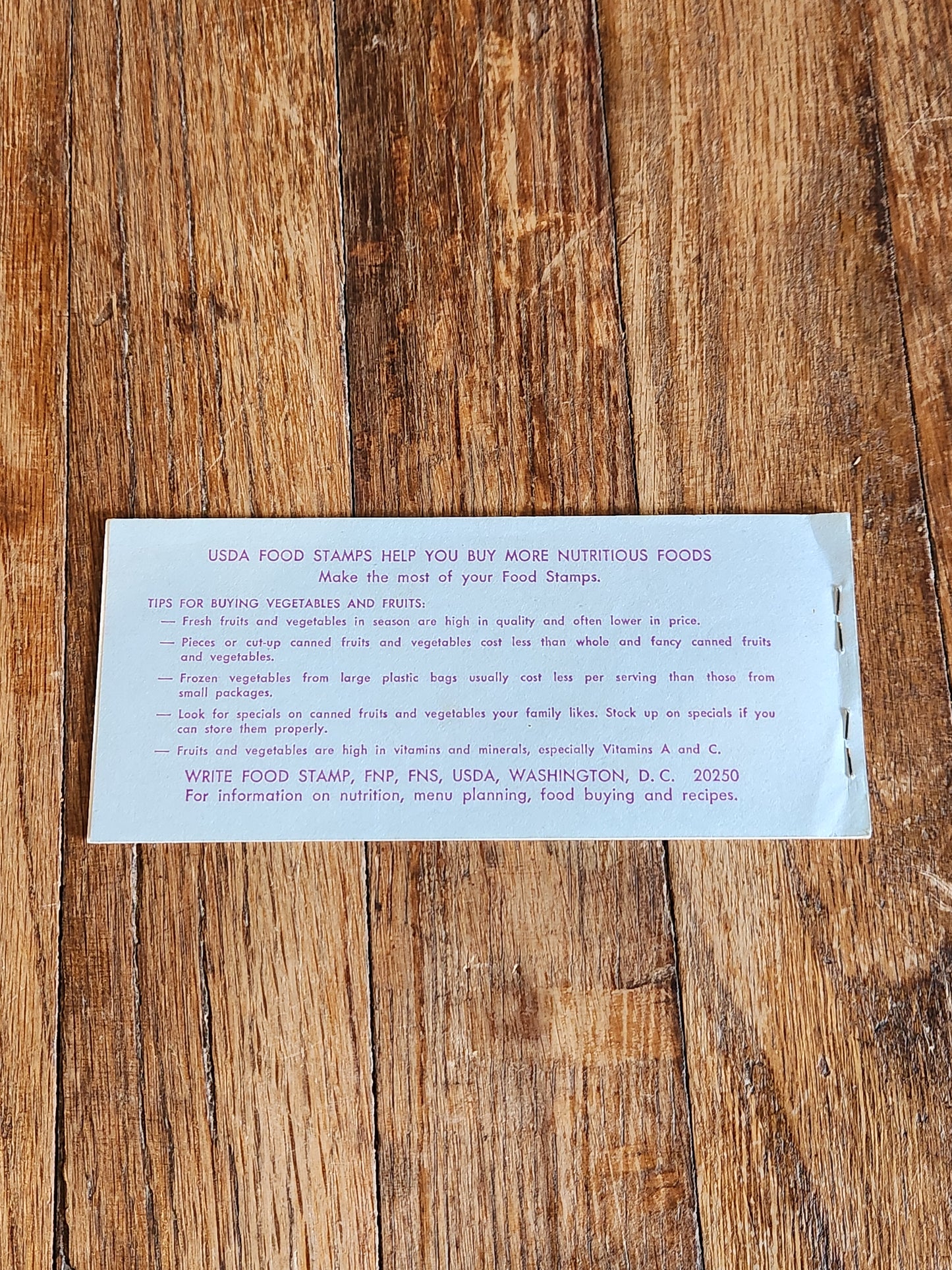 1979 USDA Food Stamp Coupon Booklet $7 Value Complete Unused SNAP Ephemera