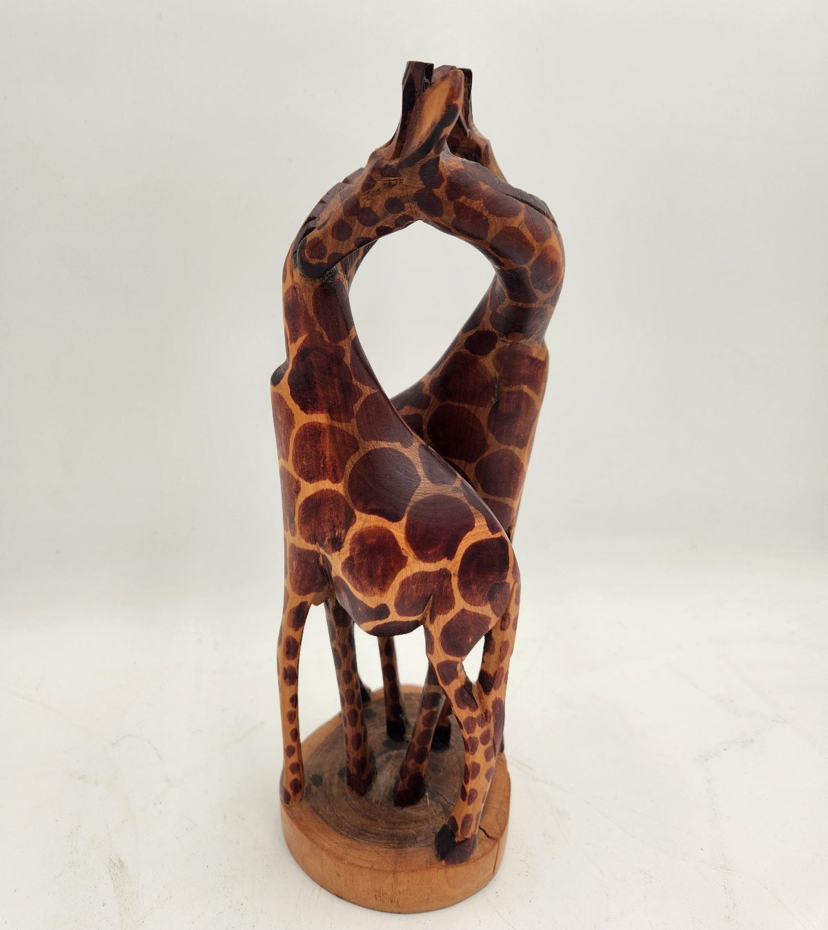 Hand made giraffe statue