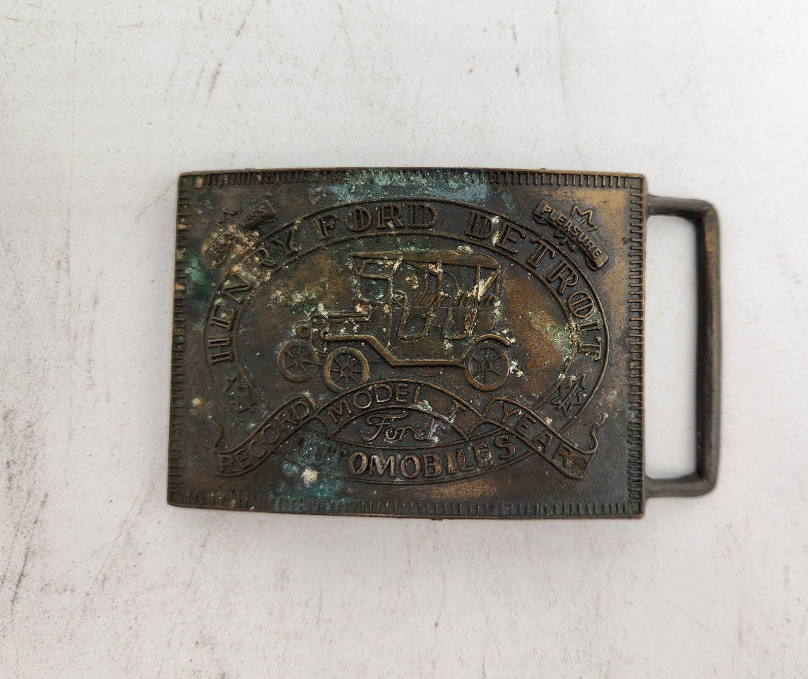 Henery Ford Detroit Belt Buckle