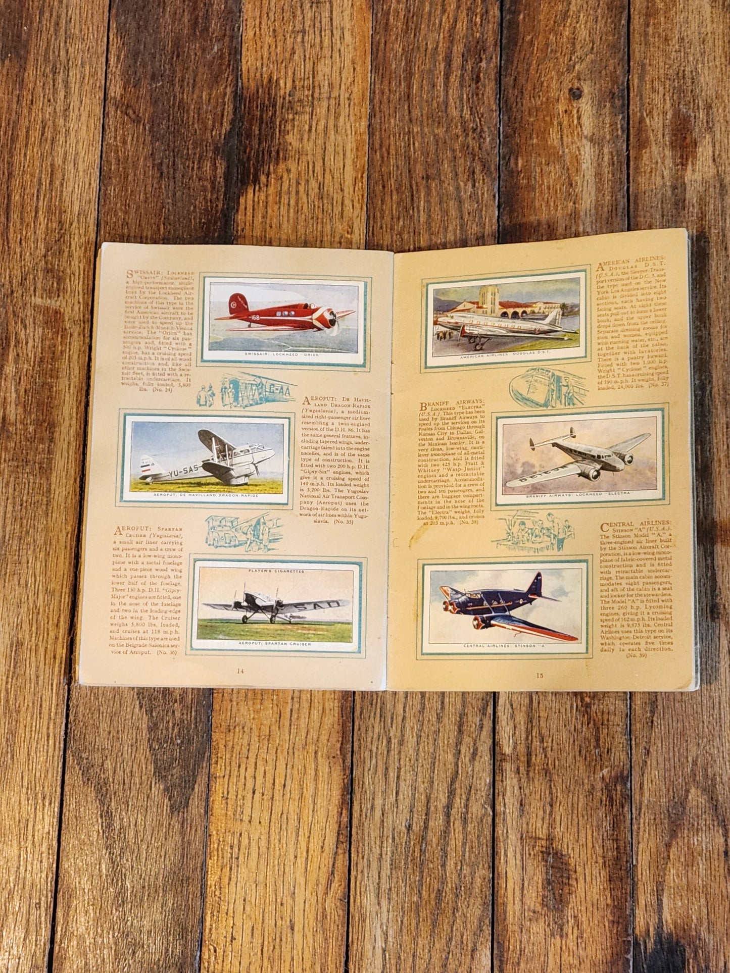 1936 John Player & Sons Album of International Air Liners – Complete Cigarette Card Book Aviation