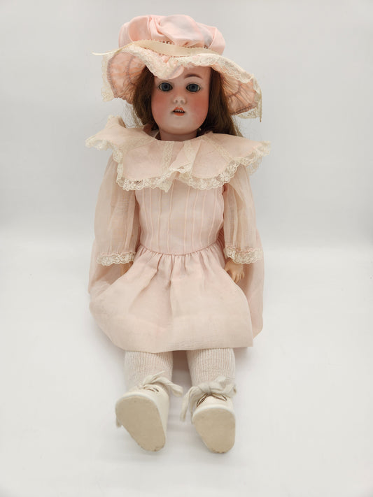 Antique German Bisque Doll Simon & Halbig G.B. Large 24" George Borgfeldt Bonnet Gown