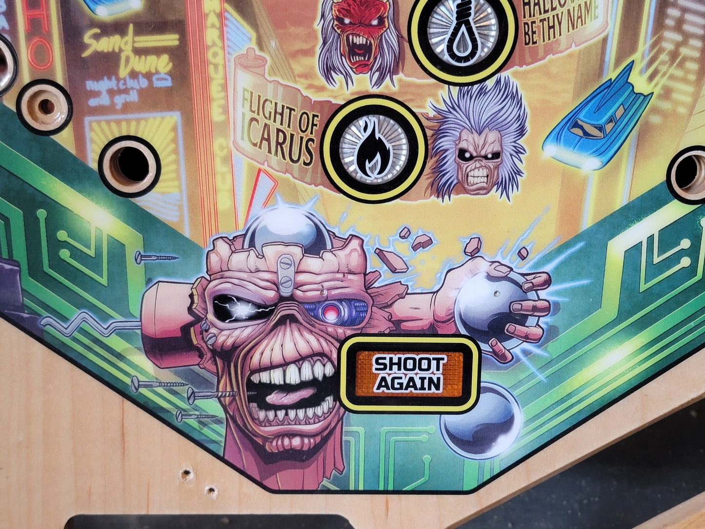 Stern Iron Maiden Pinball Machine Playfield