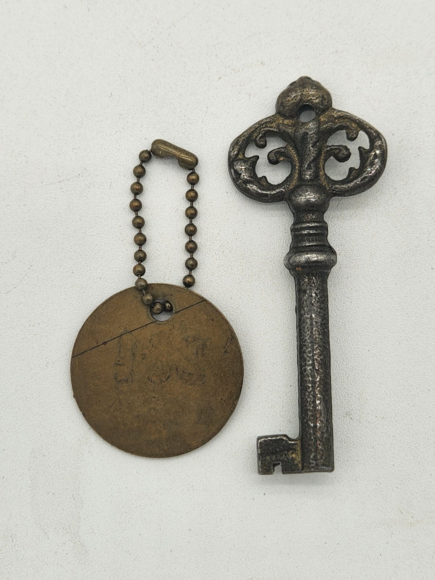 Vintage Arnaud's Restaurant New Orleans French Quarter Skeleton Key Brass Tag 264