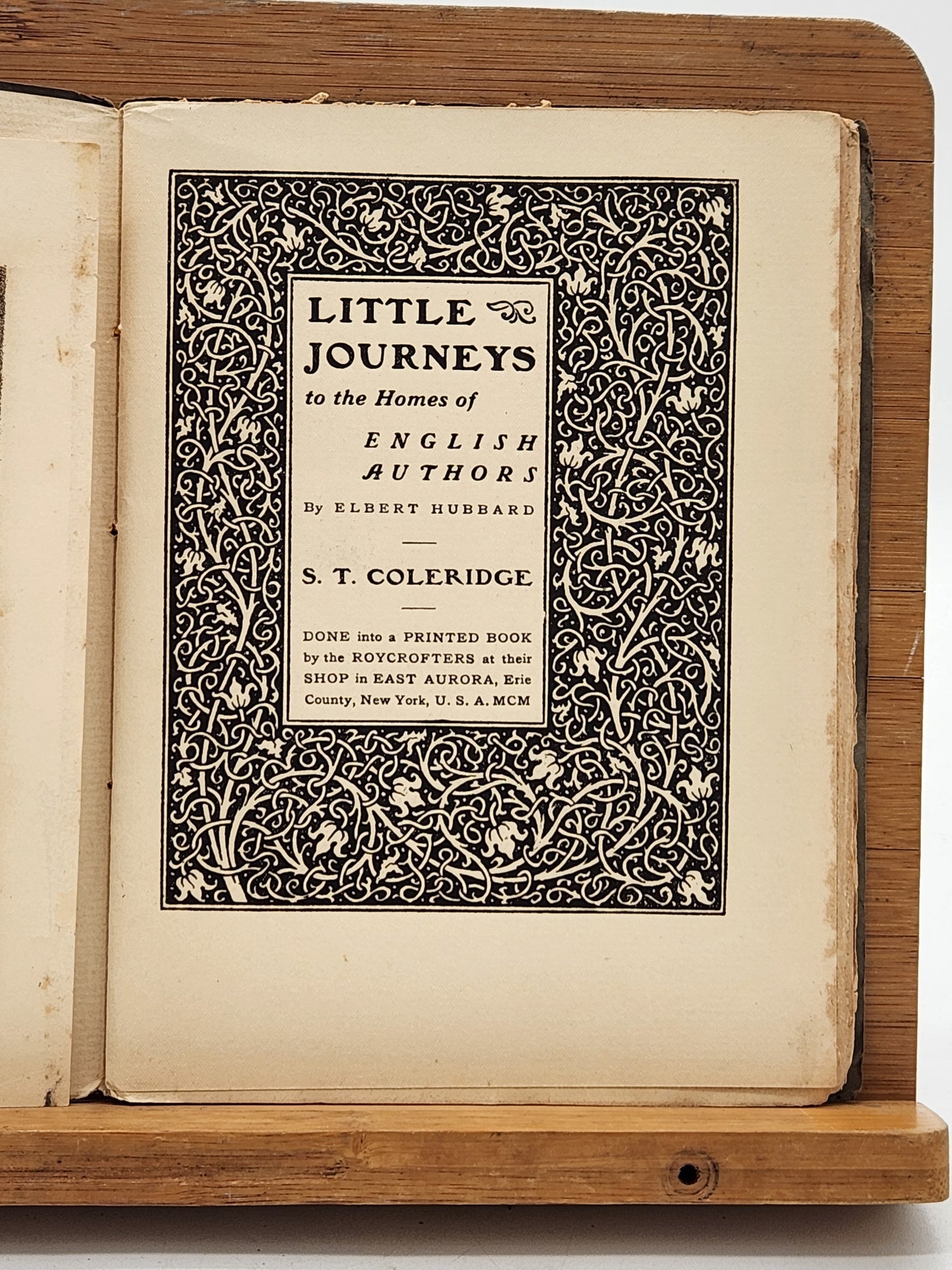 1900 Little Journeys to the Homes of English Authors – S.T. Coleridge by Elbert Hubbard, Roycrofters Press