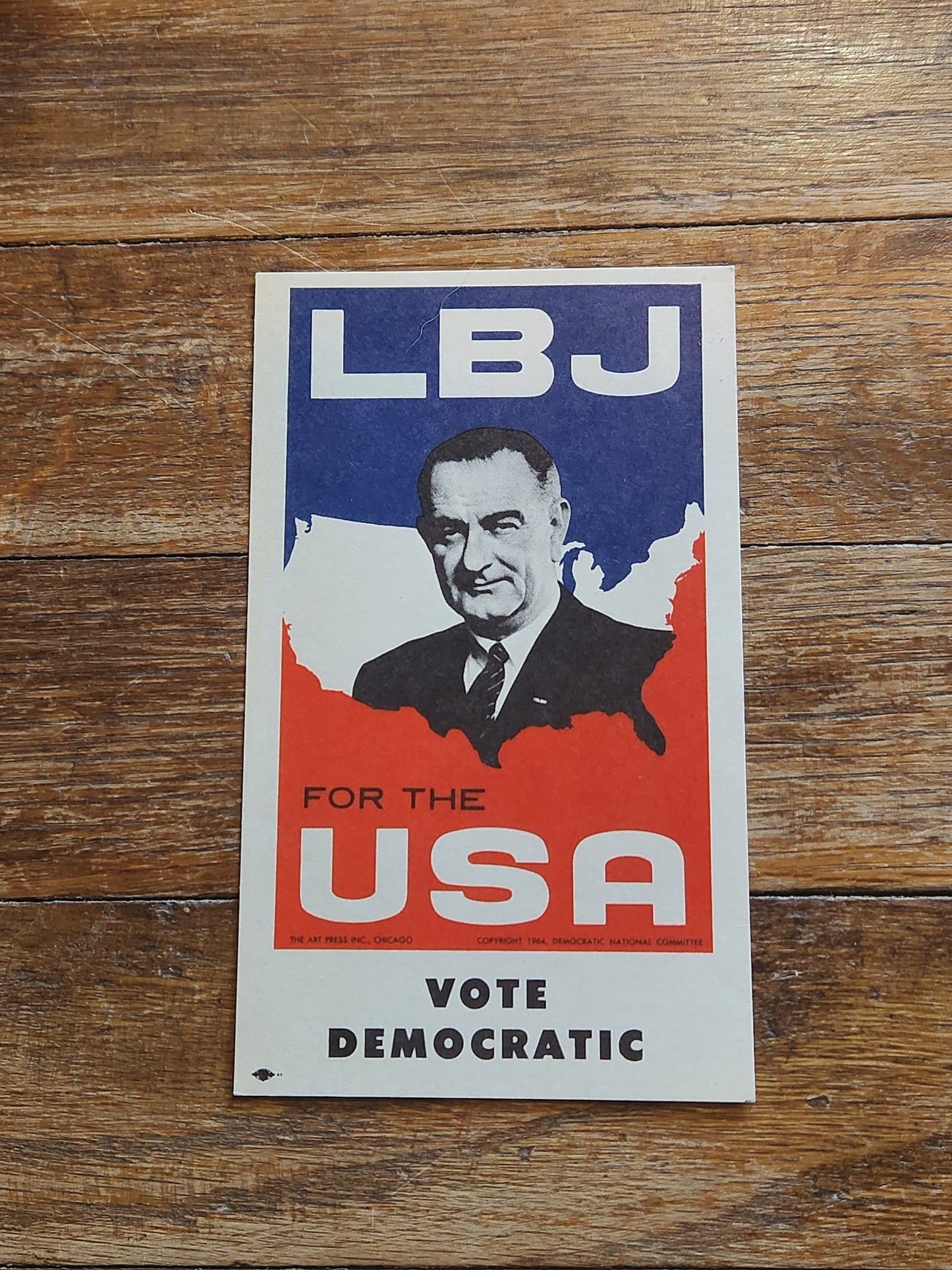 1944 LBJ Campaign Postcard