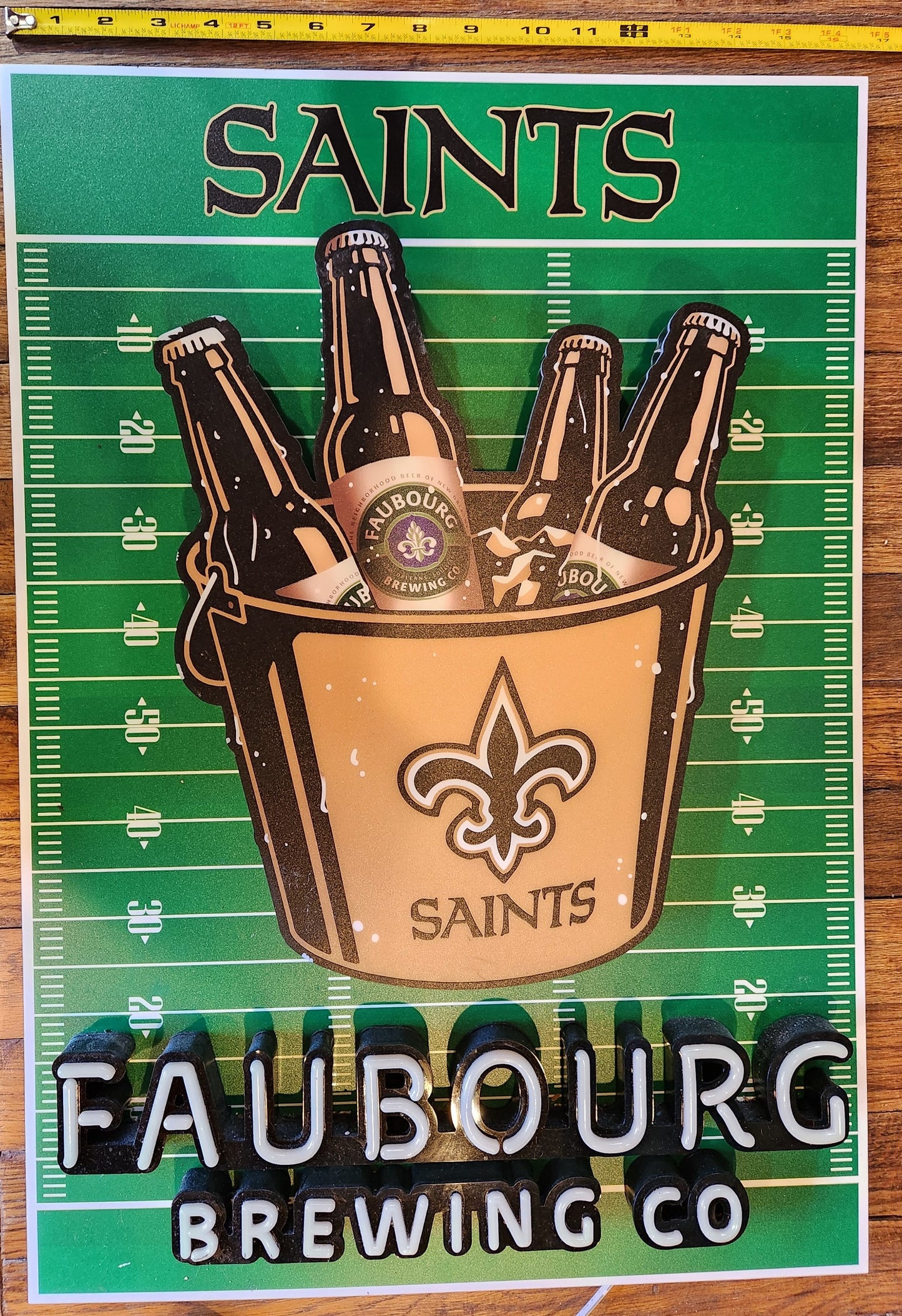 New Orleans Saints Faubourg Brewing CO Lit Sign