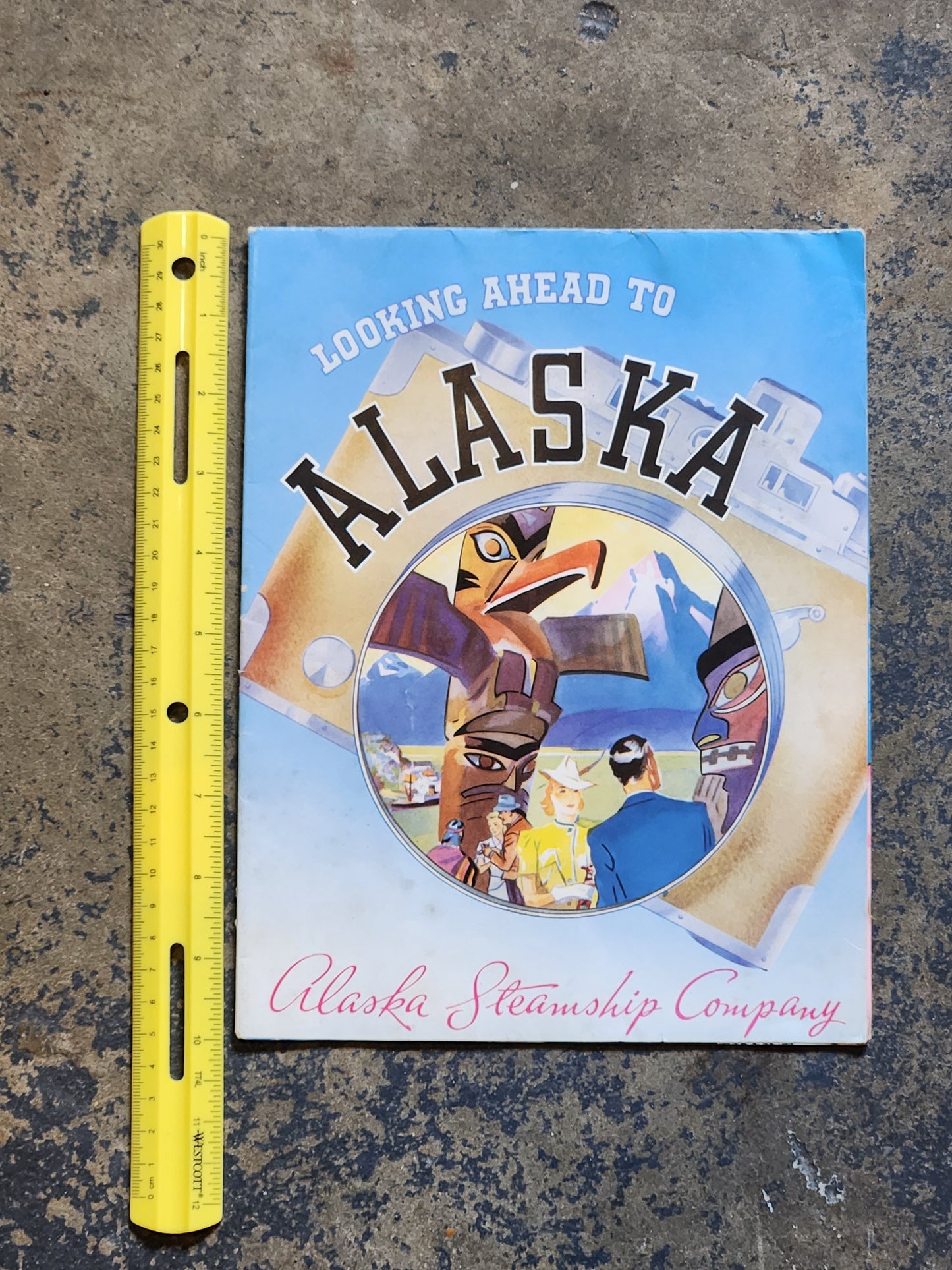 Vintage 1940s Alaska Steamship Company Travel Brochure – Looking Ahead to Alaska w/ Map & Photos