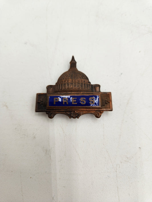 Rare US Capitol Press Pin  Likely from the 20s