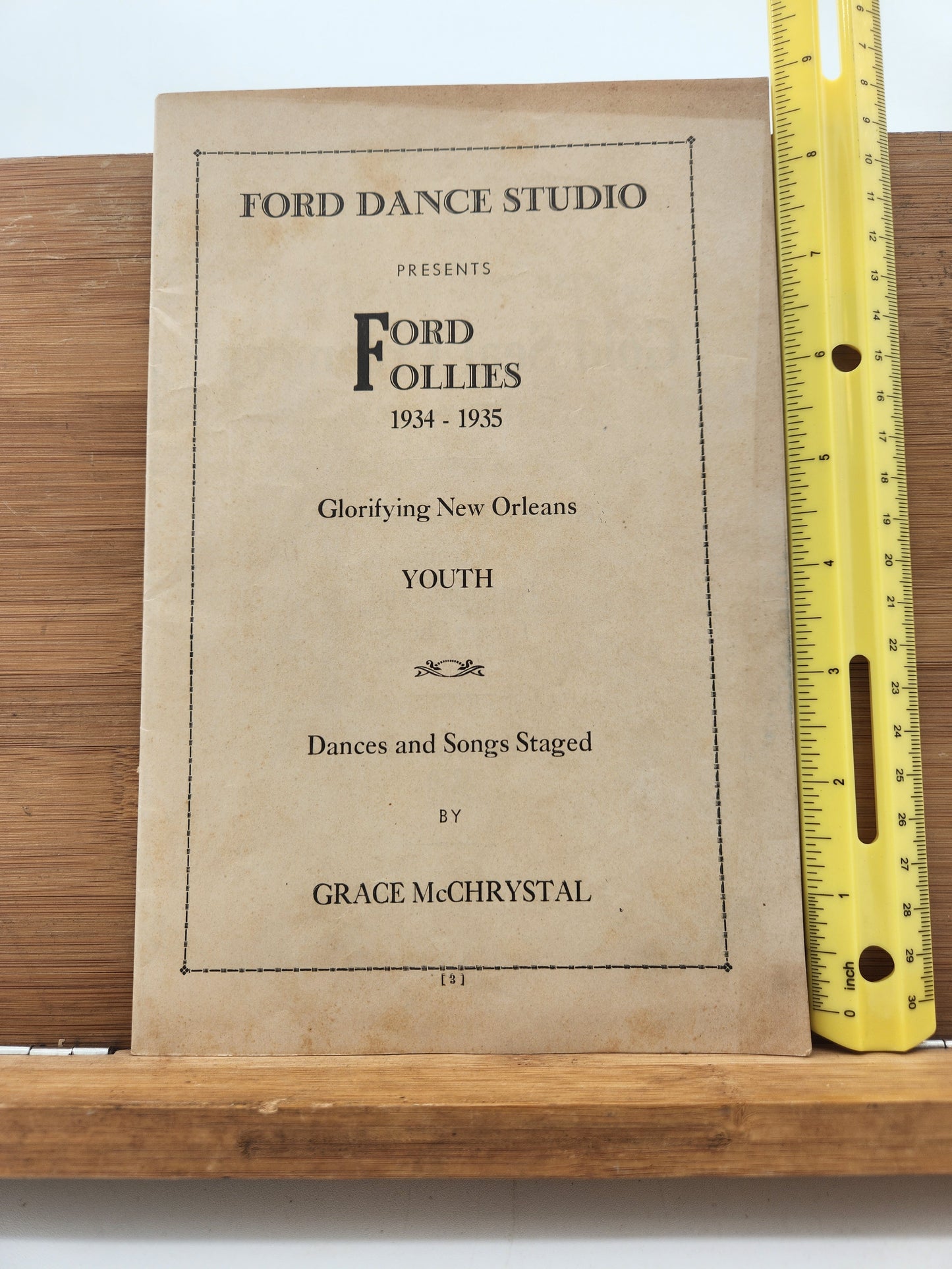 1935 Ford Dance Studio Program – “Ford Follies” New Orleans – McChrystal