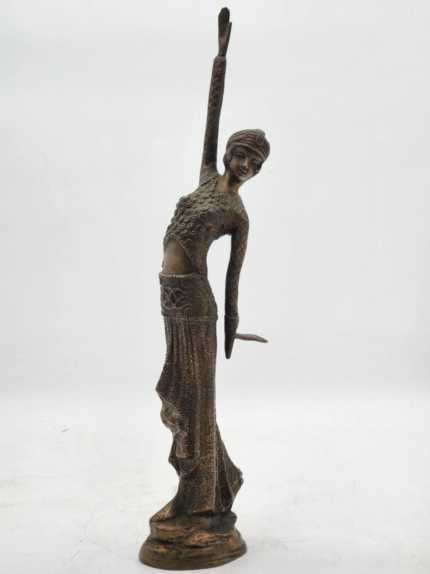 Vintage Art Deco Bronze Dancer Statue