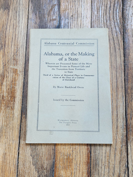 1910 Handbook of the Alabama Conference Historical Society Methodist Episcopal Church South – Thomas M. Owen Montgomery AL