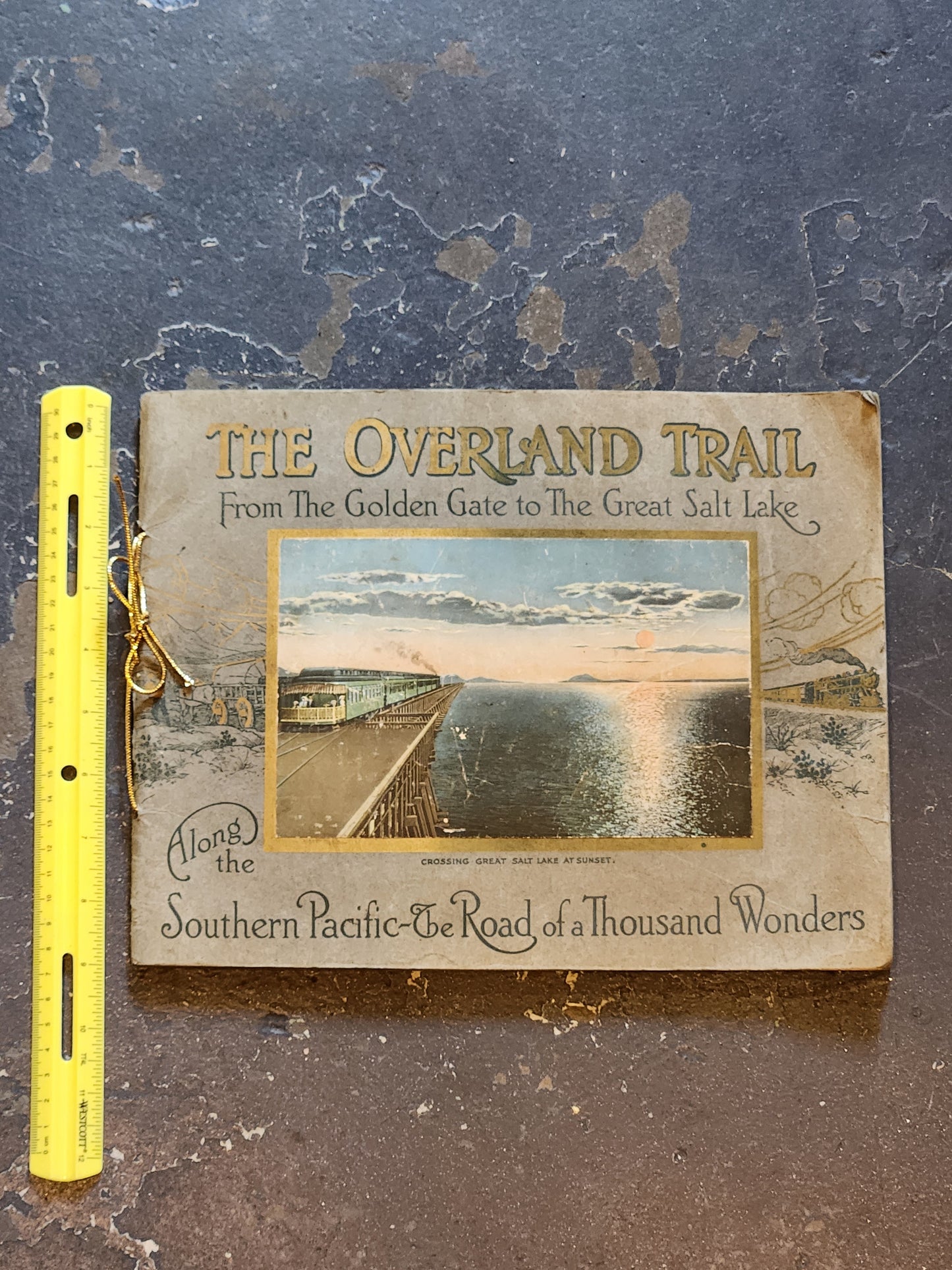 The Overland Trail Scenic Guide Book – Southern Pacific Railroad – Golden Gate to Great Salt Lake – c.1900s – Color Lithographs