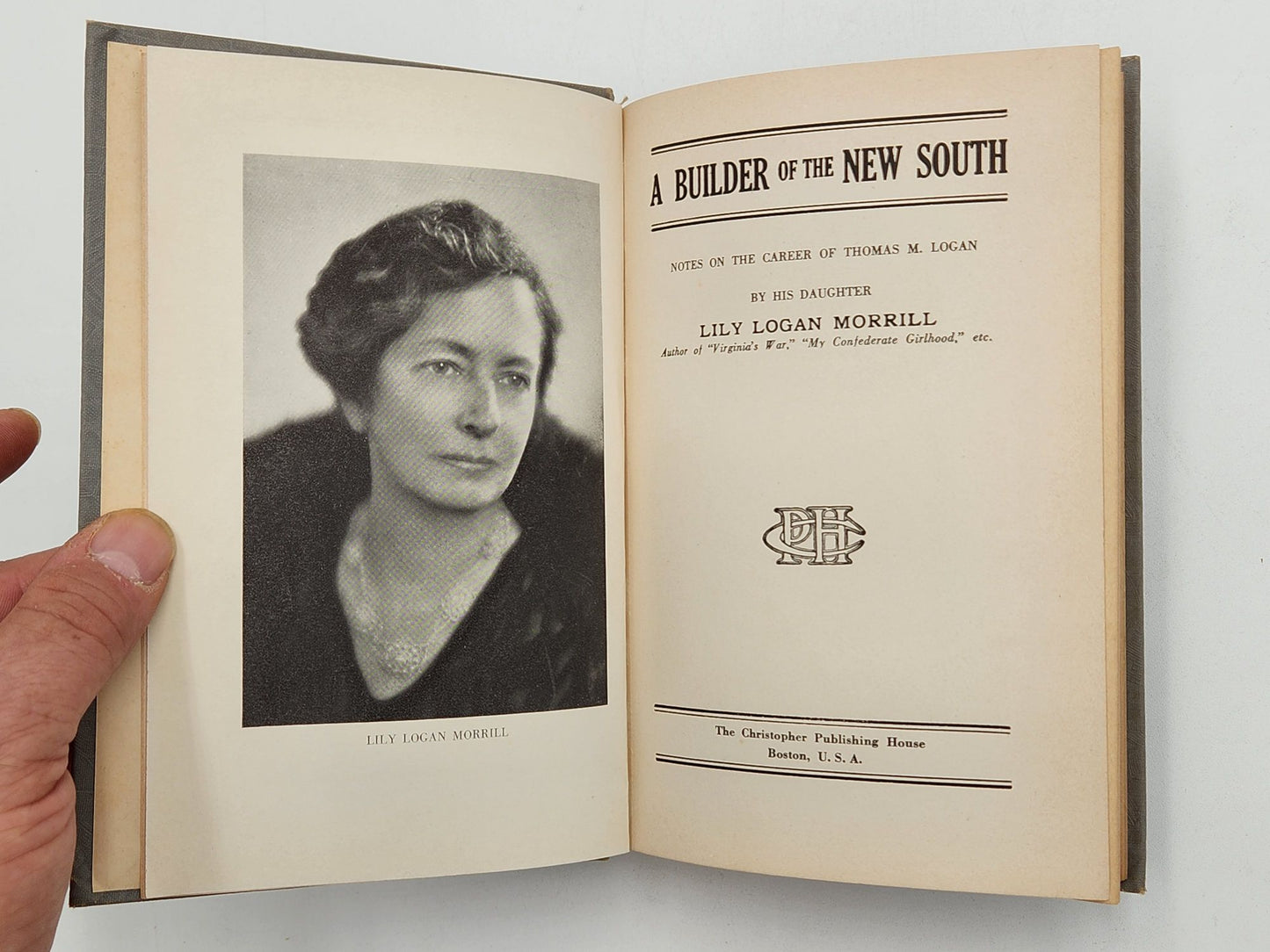 Builder of the New South Signed by Lily Logan Morrill