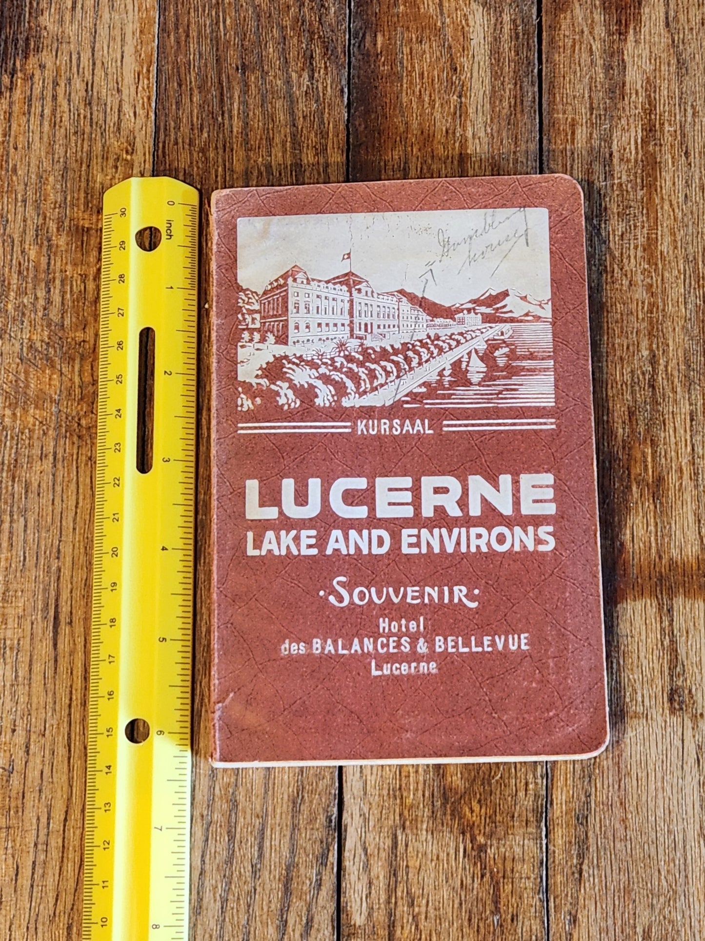1913 Guide to Lucerne Switzerland – Lake & Environs Travel Book w/ Maps & Ads Souvenir