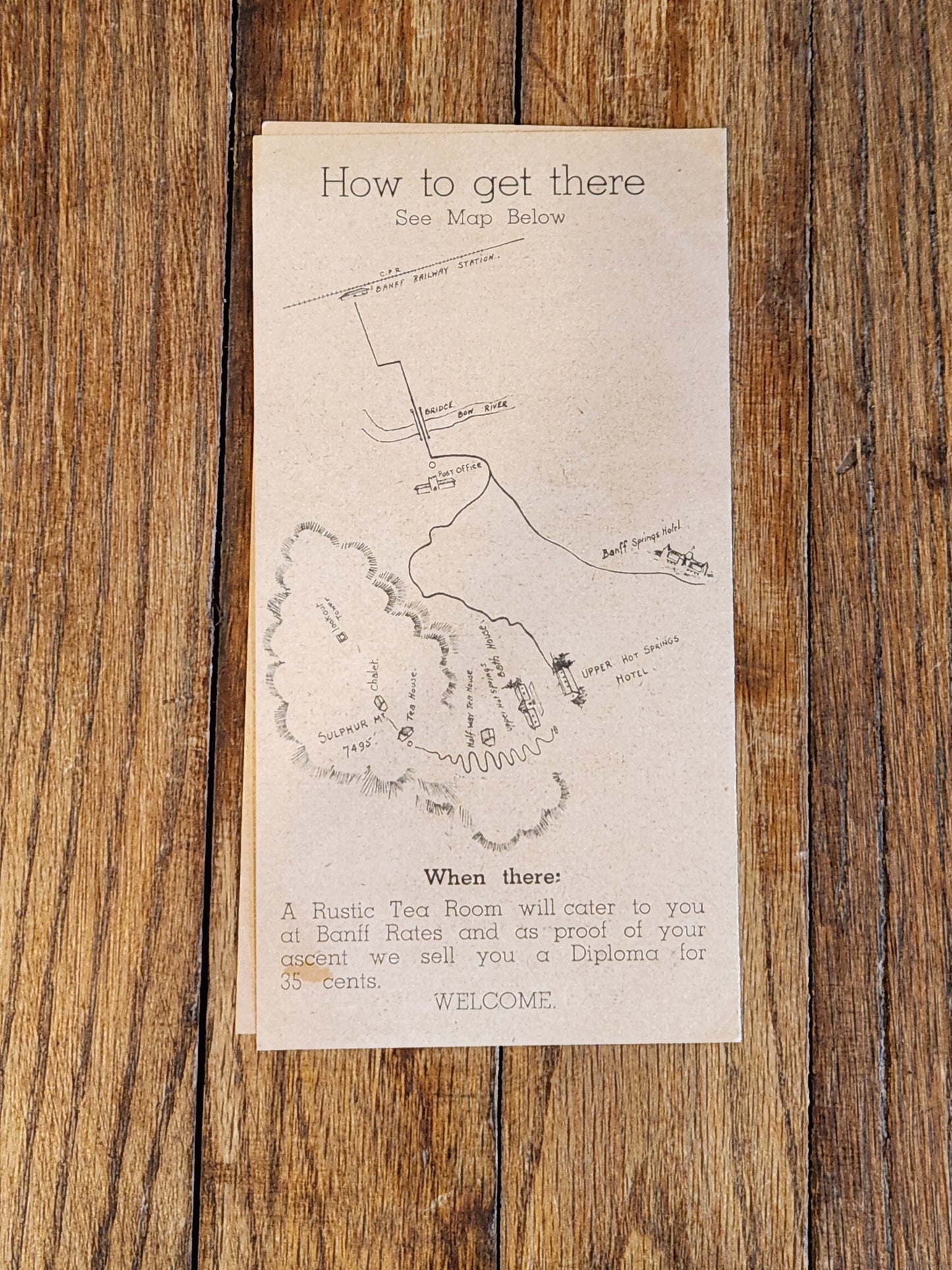 Vintage Canadian Rockies Souvenir Guide w/ Sulphur Mountain Chalet "Alpine Transport" Brochure – Banff Canada c.1930s