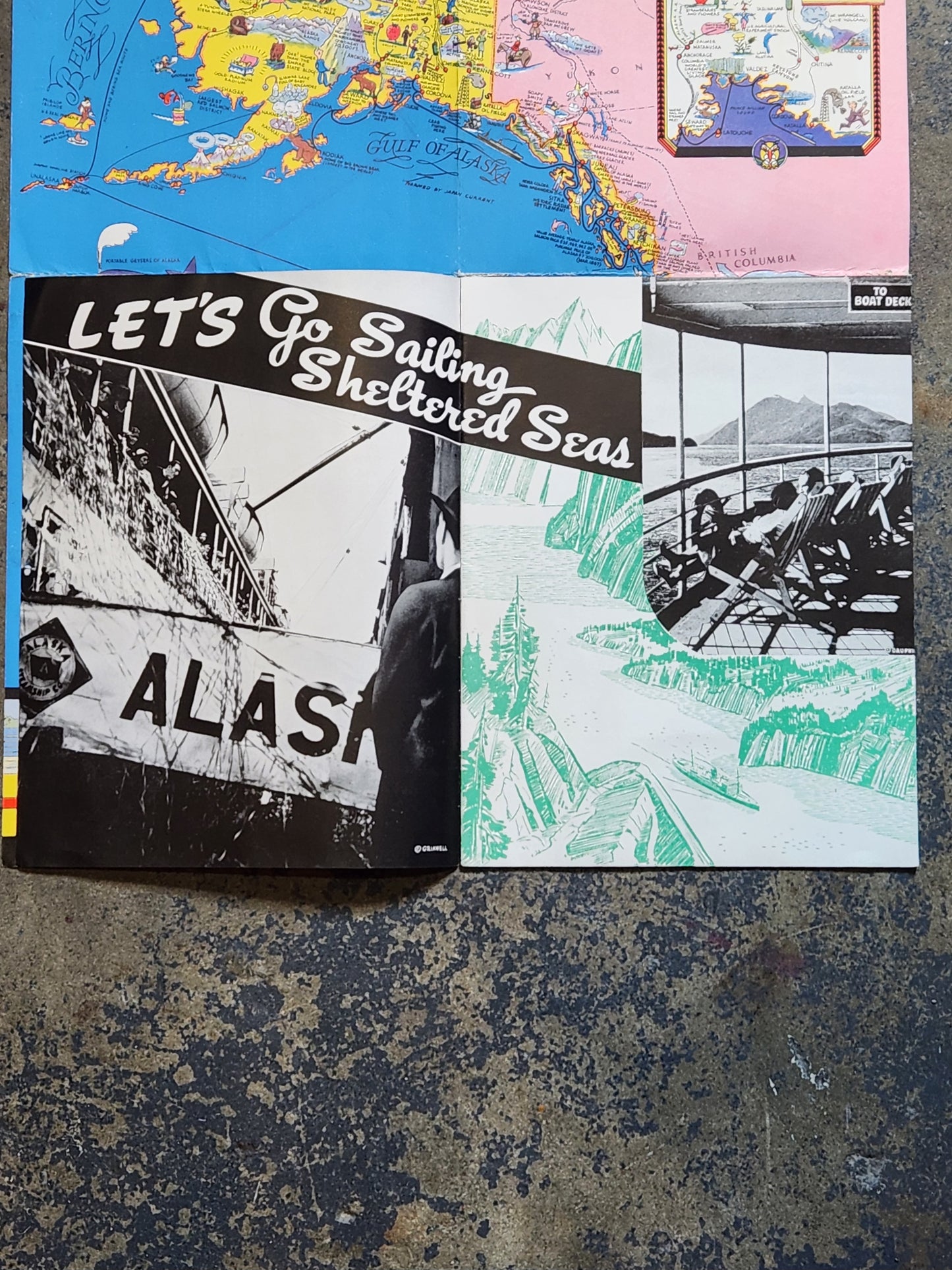 Vintage 1940s Alaska Steamship Company Travel Brochure – Looking Ahead to Alaska w/ Map & Photos