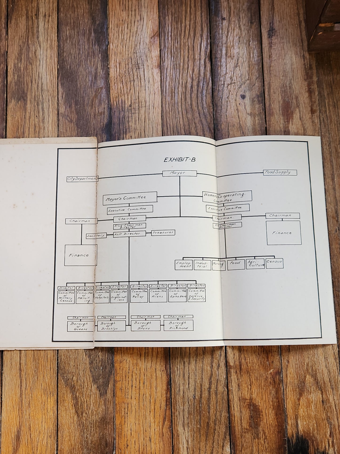 1917 Report to War Committee of The Lawyers Club NYC — WWI Resource Organization Charts & Recommendations — Charles Evans Hughes, Hamilton Fish Jr.