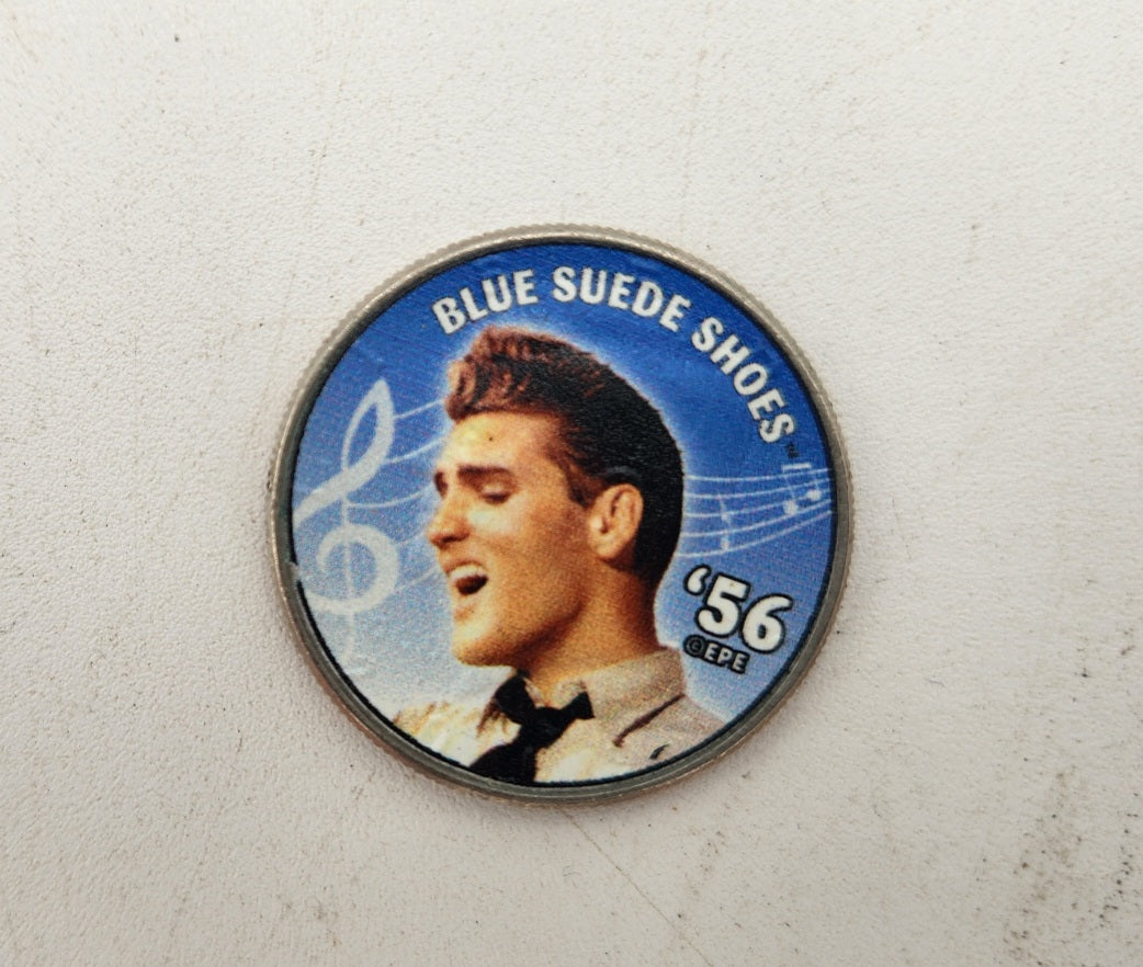 Elvis Coin Blue Suede Shoes