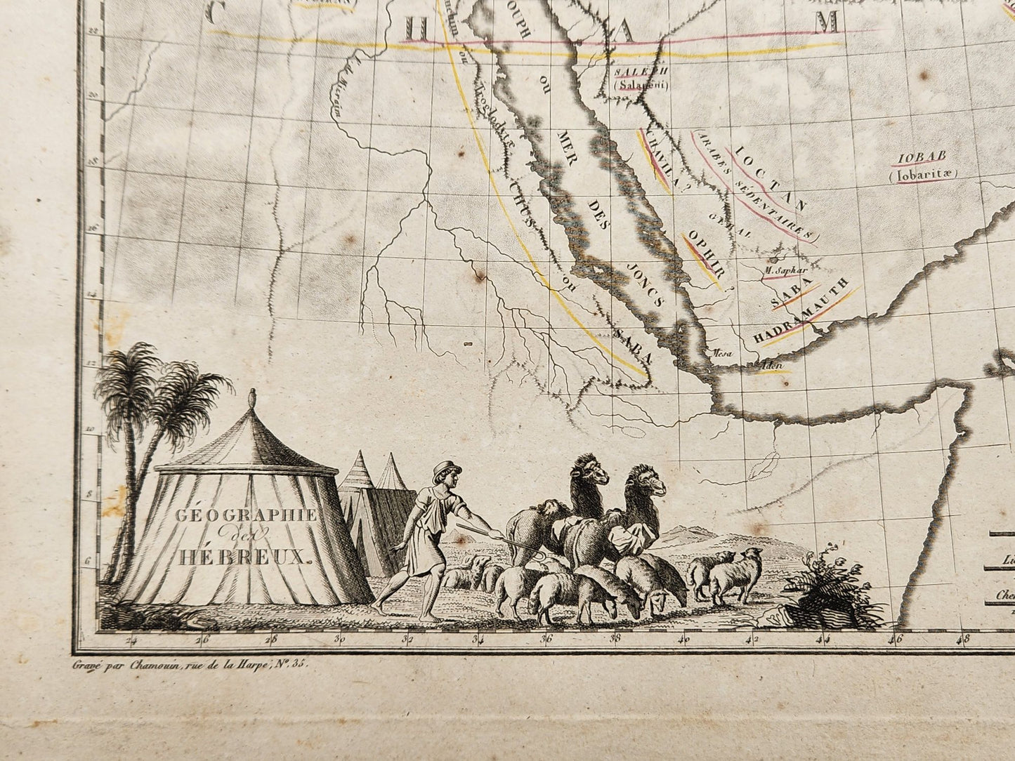 Antique Map 1812 of Geographie del Hebreux - Conrad Malte-Brun