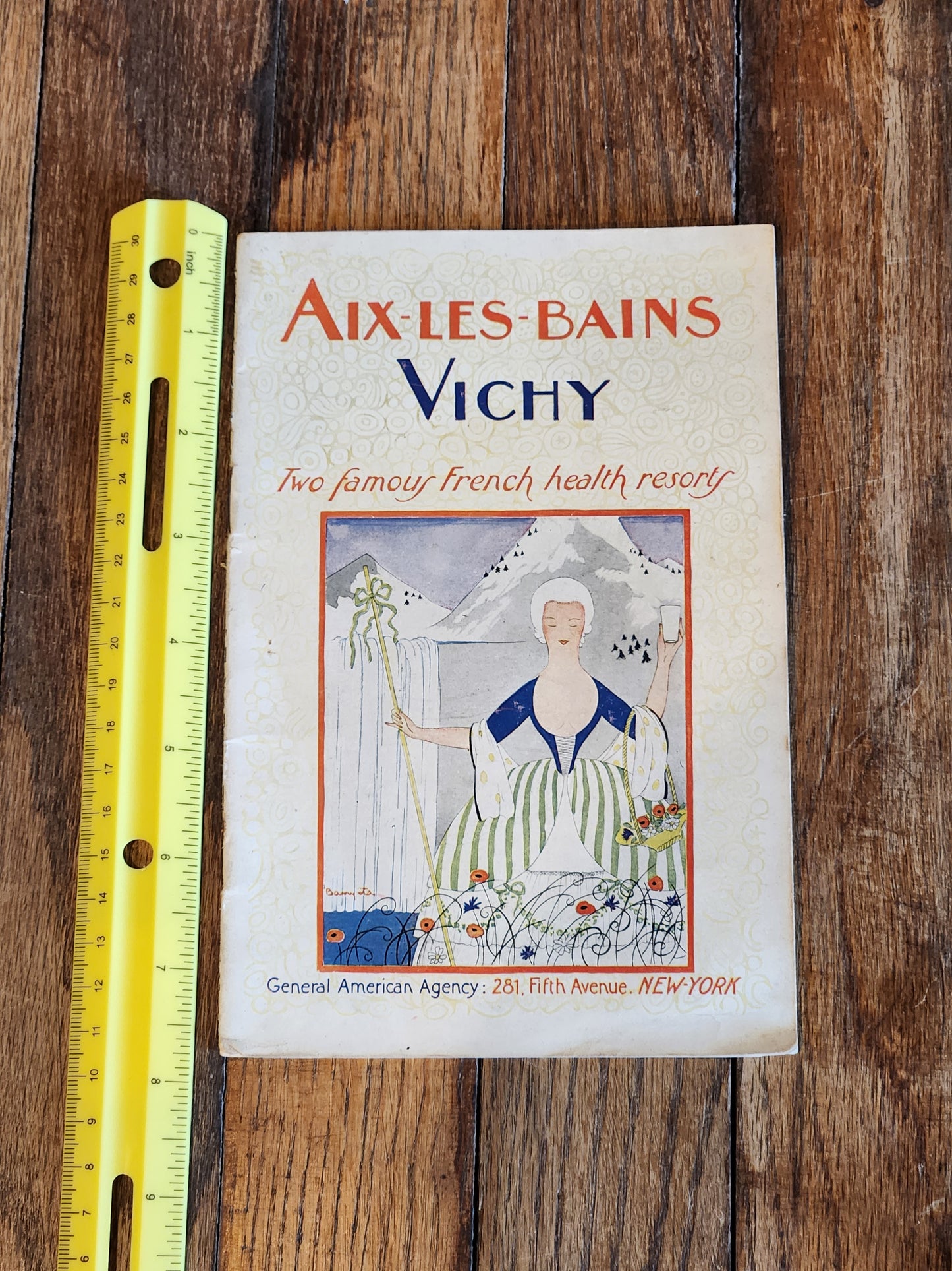 Vintage 1920s Aix-les-Bains & Vichy Travel Brochure – French Health Resorts Tourism Guide NYC Agency