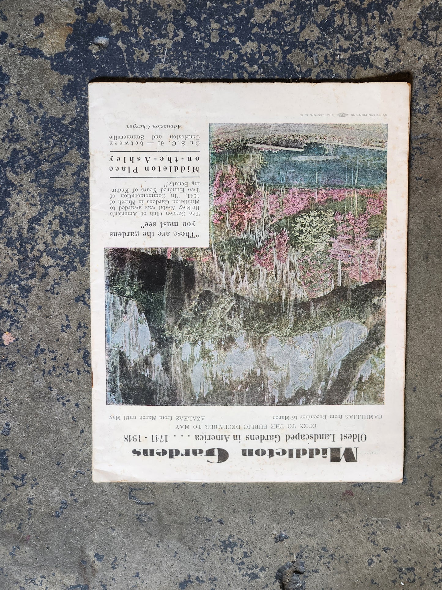 Vintage 1947–1948 Charleston SC Gray Line Tours Travel Guide Booklet w/ Map & Ads