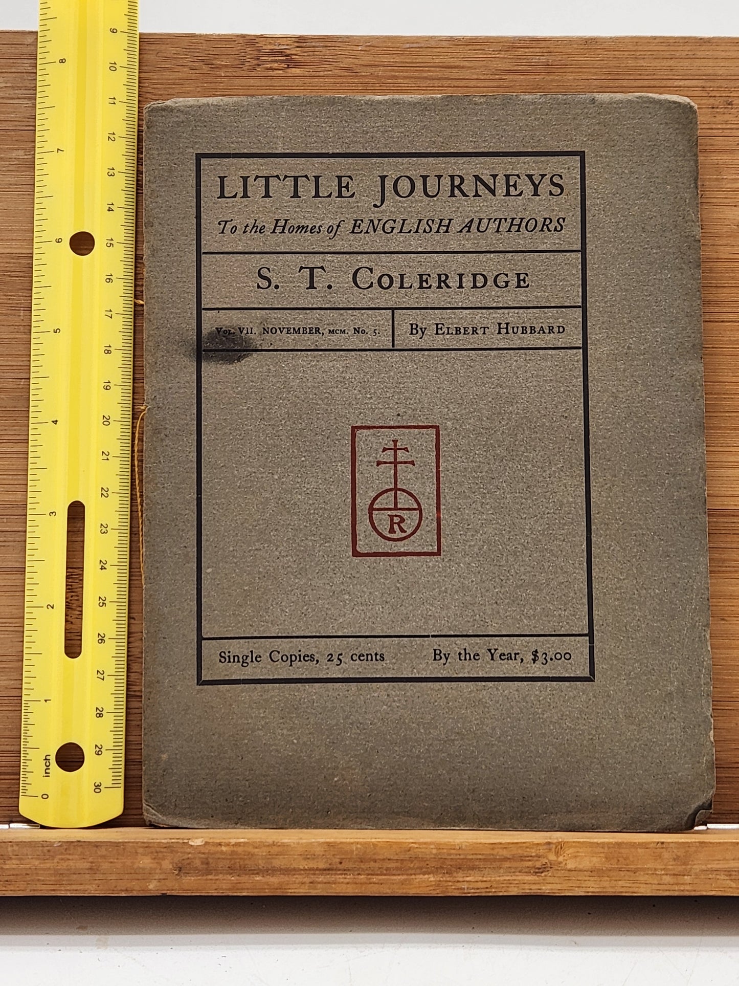 1900 Little Journeys to the Homes of English Authors – S.T. Coleridge by Elbert Hubbard, Roycrofters Press