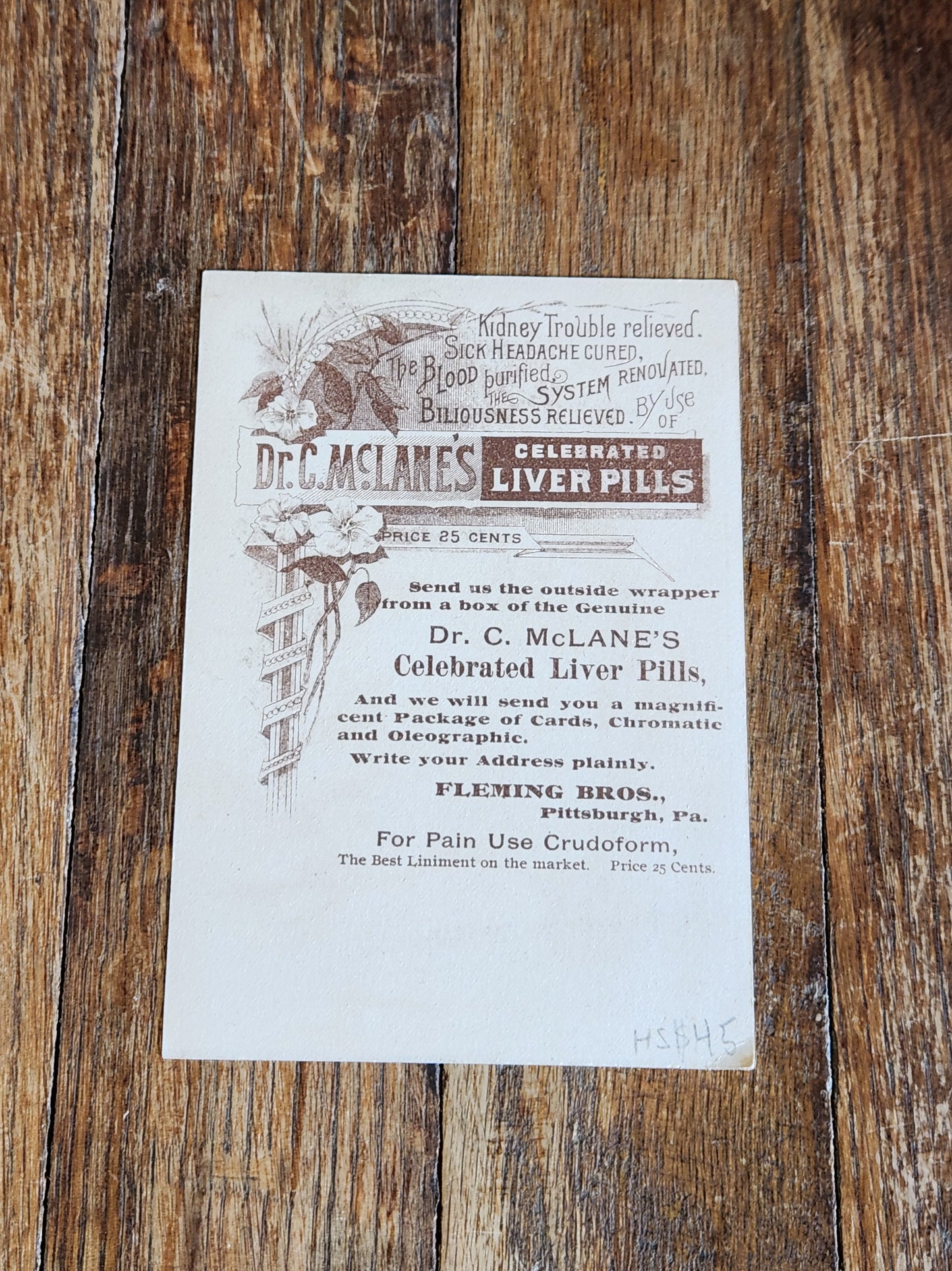 Victorian Trade Card Mikado Cologne Fleming Bros Pittsburgh Perfume Roses 1890s