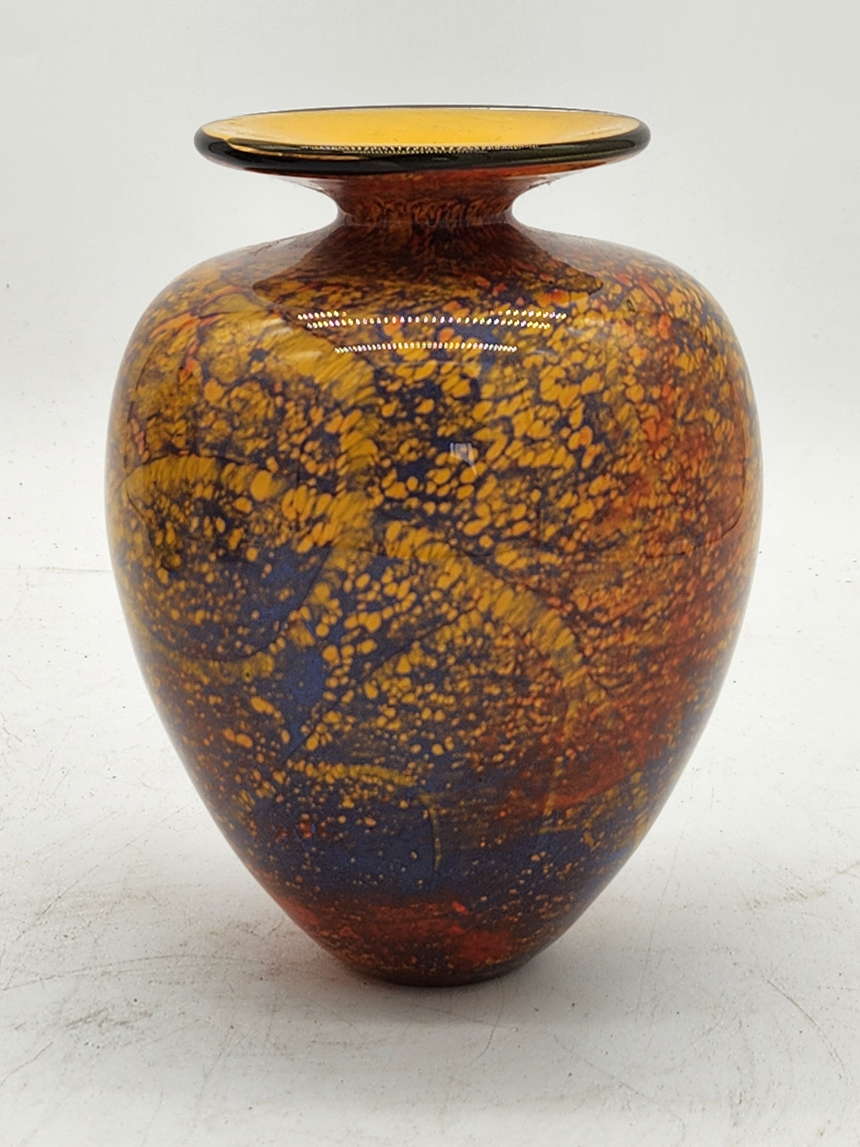 Ioan Nemtoi Signed Studio Art Glass Vase 6.5