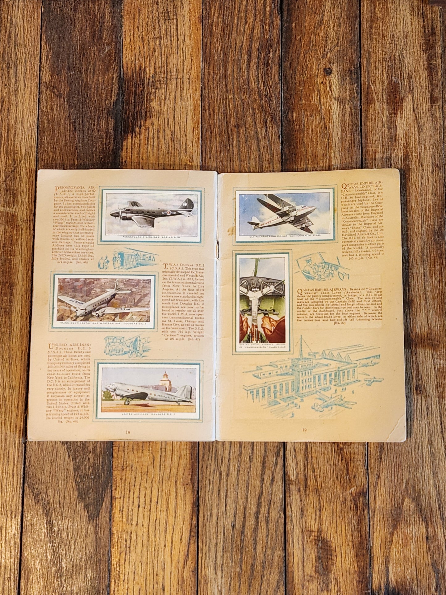 1936 John Player & Sons Album of International Air Liners – Complete Cigarette Card Book Aviation