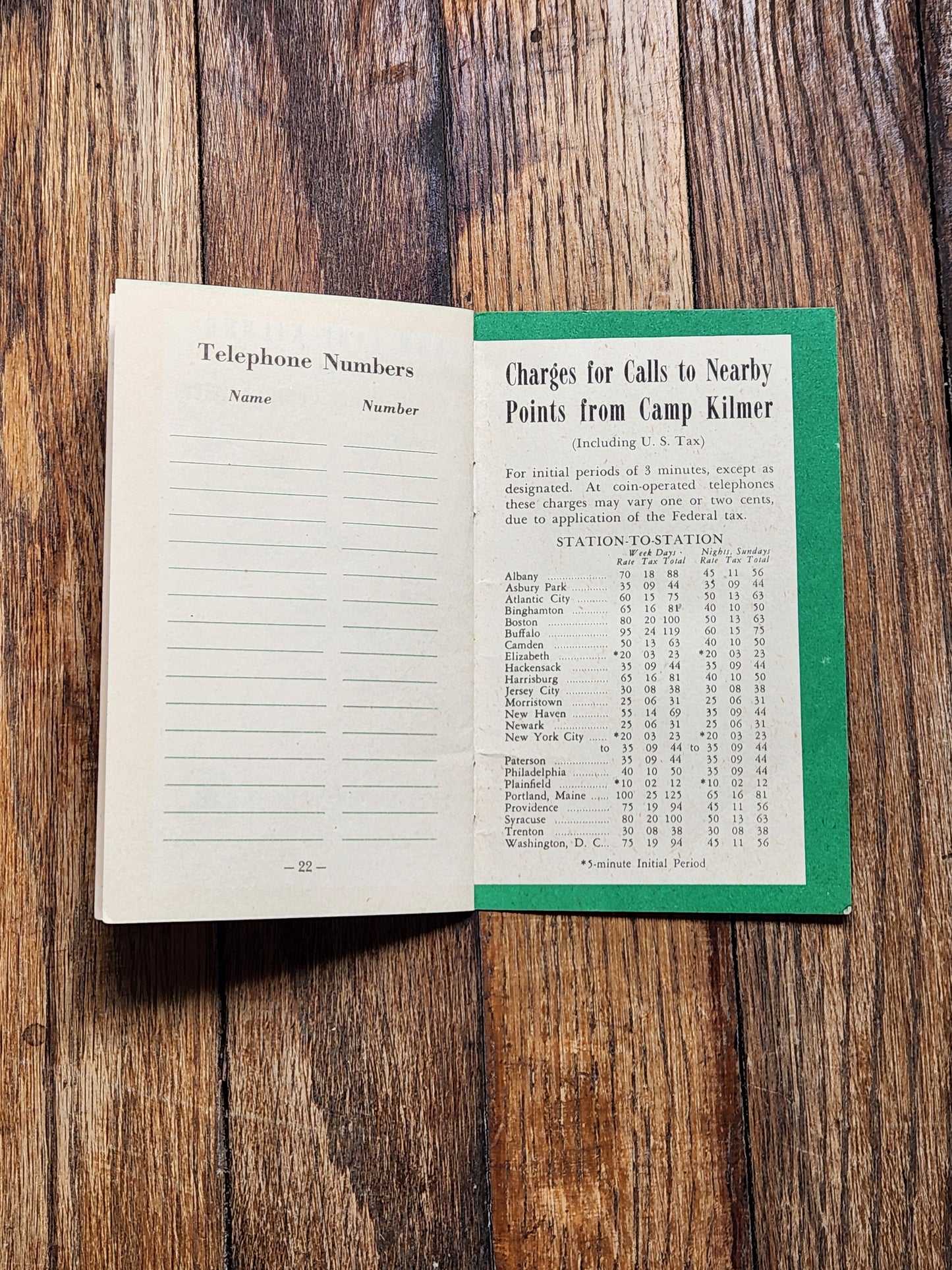 Vintage 1950s Camp Kilmer NJ Army Base Pocket Guide – U.S. Army WWII Korea Militaria