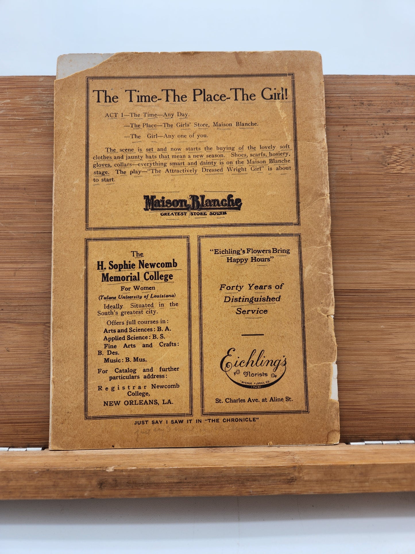 The Chronicle School Paper New Orleans Feb 1925 Vol XIV No 1 Maison Blanche Ads