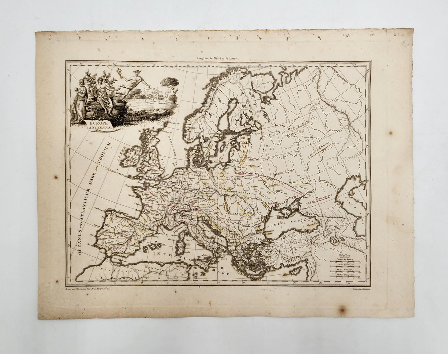 Antique Map 1812 of Europe Ancienne - Ancient Europe - Conrad Malte-Brun