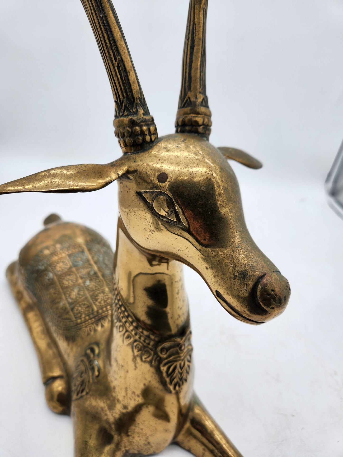 Pair of Large Brass Deer/Stag Figures - Mid-Century - Sarried Ltd