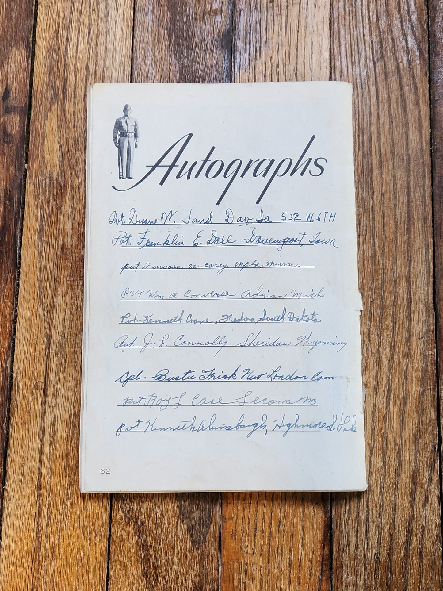 WWII U.S. Army Infantry Training Booklet Tools w/ Soldier Autographs – WWII Military Manual