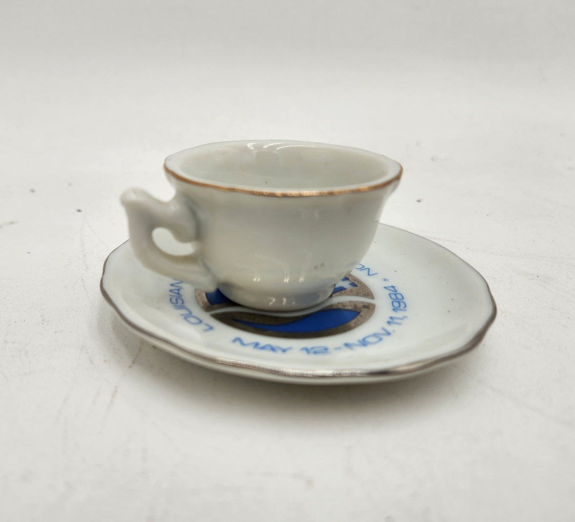 1984 New Orleans World Fair Mini Teacup & Saucer