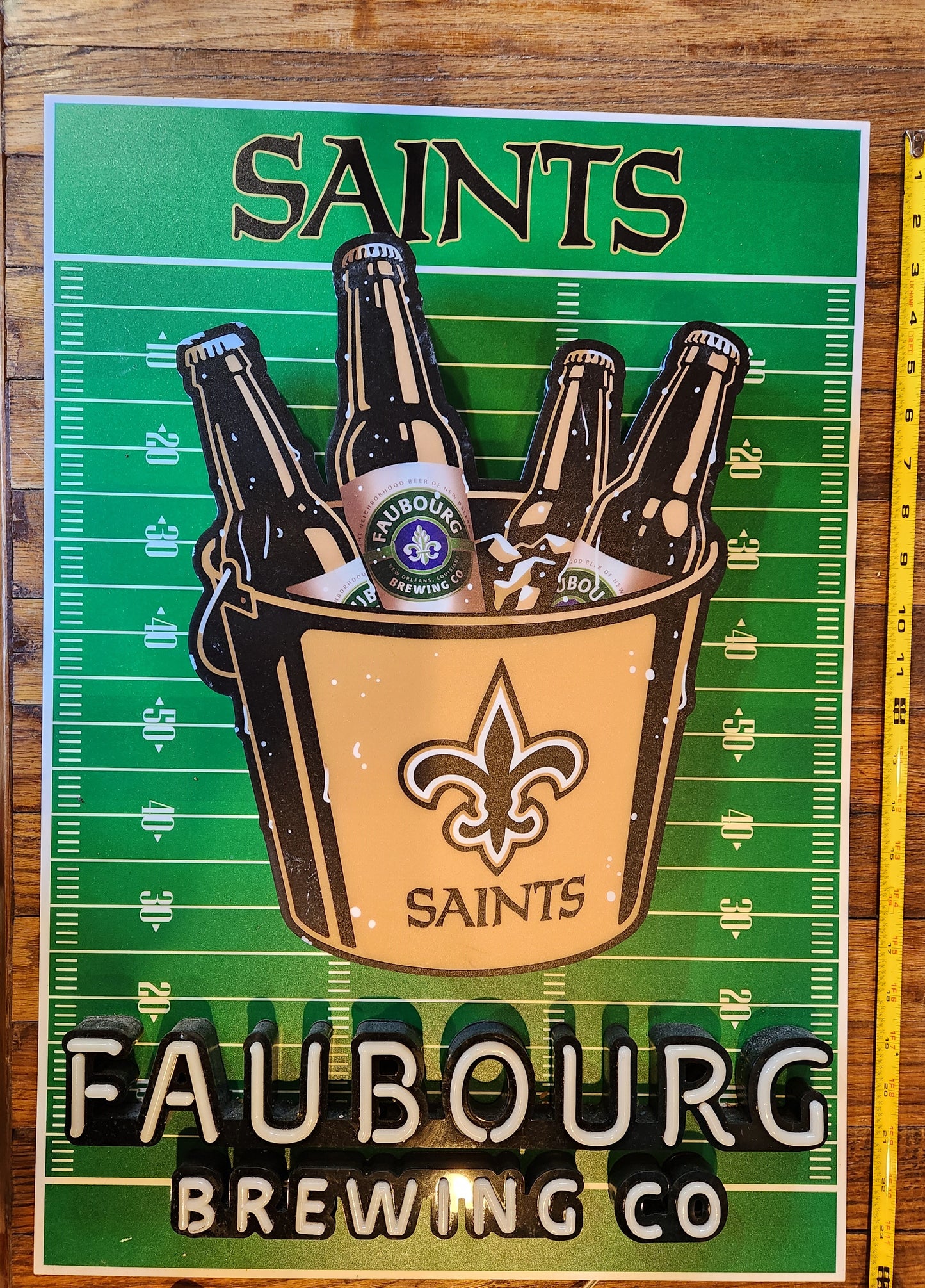 New Orleans Saints Faubourg Brewing CO Lit Sign