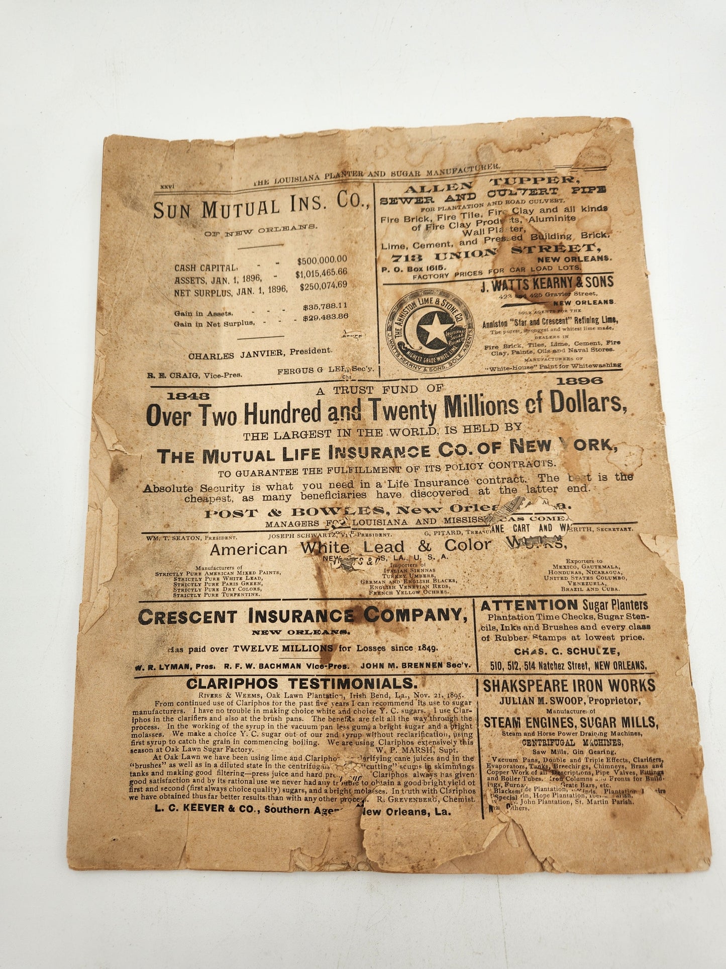 The Louisiana Planter 1896 Vol. XVII No. 20