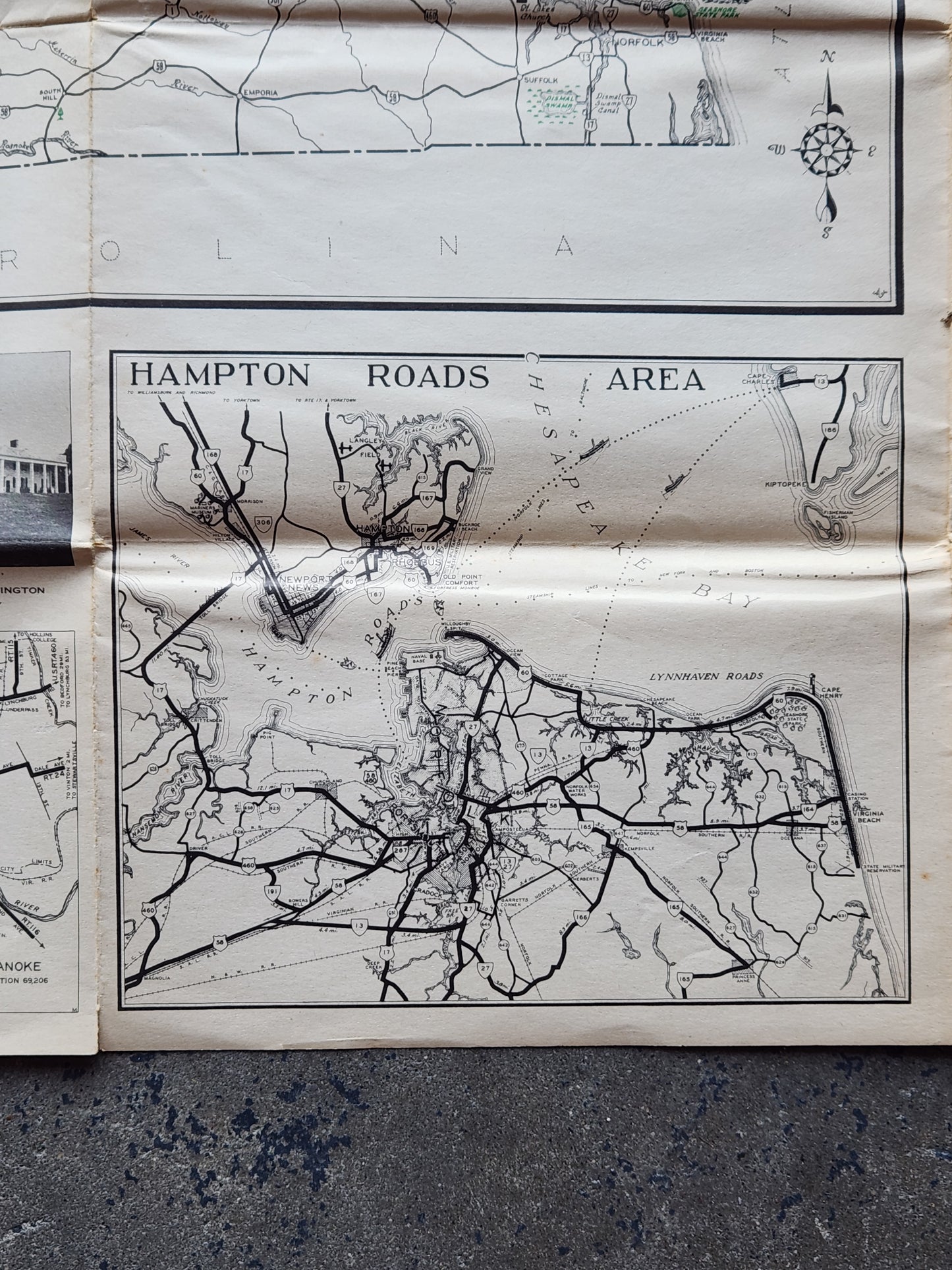 1940 Virginia State Highway Map – Department of Highways Richmond – Vintage Road Map