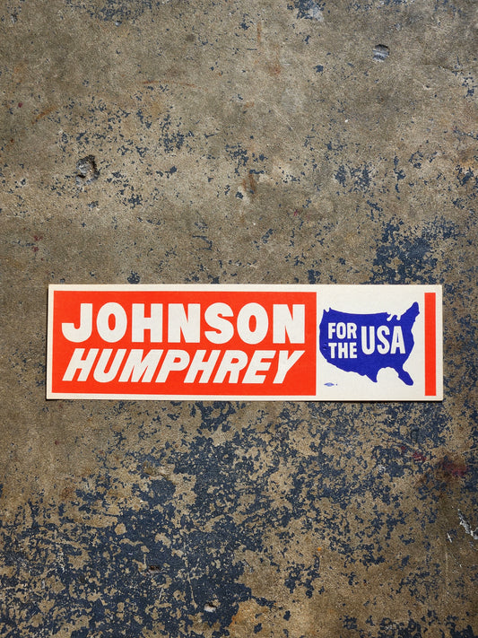 1964 Johnson Humphrey Exterior Bumper Sticker 3x12
