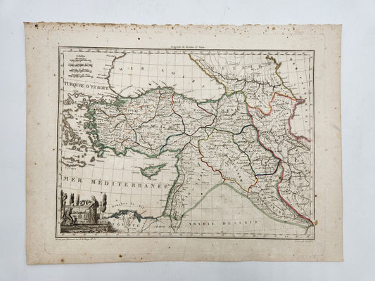 Original Map 1812 of Turkey/Iraq - Conrad Malte-Brun / Lapie